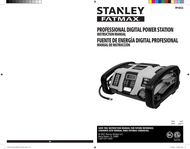 Manual de Instrucción Fuente de Energía Digital Profesional Powerit