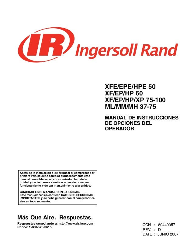 Manual De Operador Ingersoll Rand