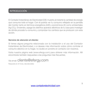 Contador Efergy Medidor Consumo Eléctrico vatios