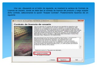 Manual de instalacion de visual basic | PPTX