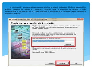 Manual de instalacion de visual basic | PPTX