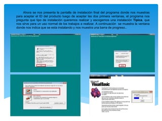 Manual de instalacion de visual basic | PPTX