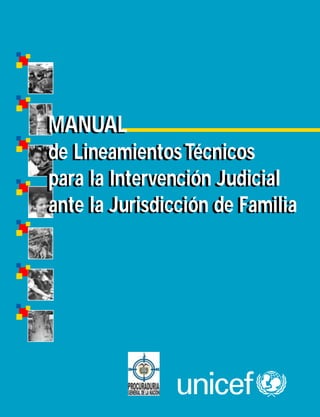 MANUAL
de LineamientosTécnicos
para la Intervención Judicial
ante la Jurisdicción de Familia
MANUAL
de LineamientosTécnicos
para la Intervención Judicial
ante la Jurisdicción de Familia
 