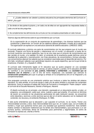 Manual de introducción al sistema irfa | PDF