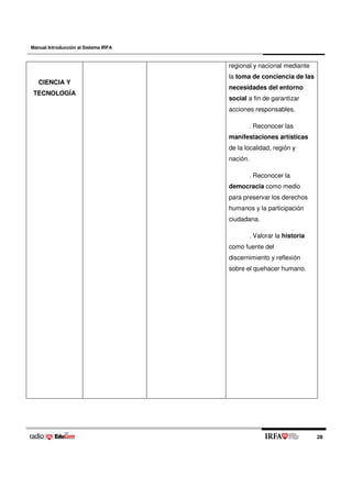 Manual de introducción al sistema irfa | PDF