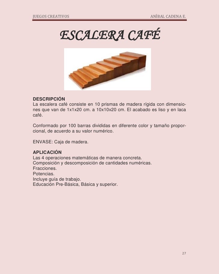 Manual de juegos creativos … Creativo De Escalera Concreto