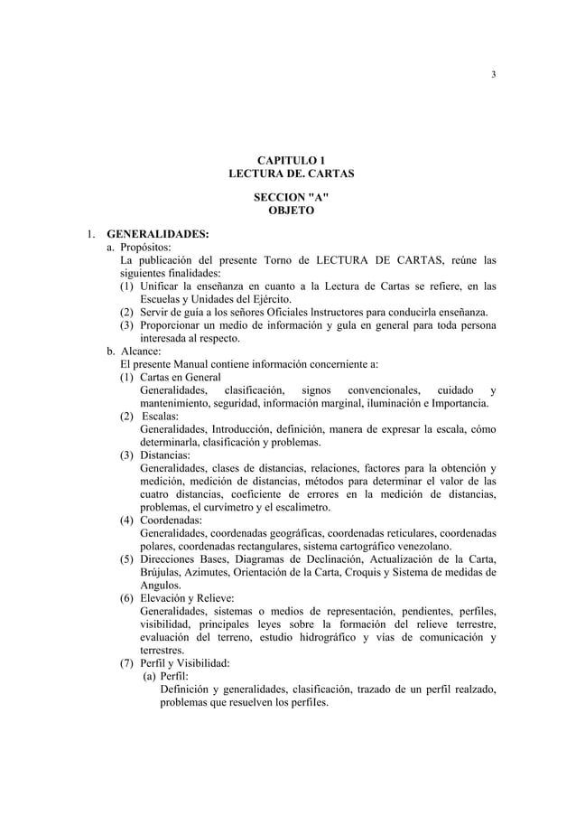 Manual de lectura de cartas Manual de lectura de cartas