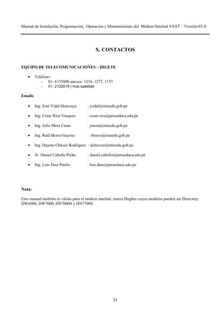 Manual Del Modem Satelital Vsat Version 03 A 2009 | PDF
