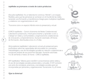 ¿Cómo lo hacemos en tejeRedes? 
A través de la Formación y Asesoría/Mentoría 
de personas, organizaciones y territorios. 
 