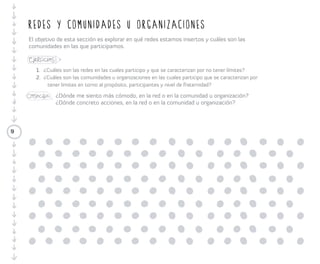 Animómetro 
En una hoja de papel, dibuja el Animómetro entre 0% (triste) y 100% (alegre) y úsalo para medir 
tu estado de ánimo y el de tus compañeras/os de comunidad/organización. 
Ejercicio 
Nota: ver el instrucciones del Animómetro en el Manual de Tecnologías Sociales. 9 
Cosecha: ¿En qué me ayuda el Animómetro a nivel personal y colectivo? 
 