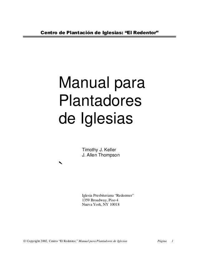 plantadores de iglesias manual del plantador de iglesias plantadores de iglesias manual del plantador de iglesias