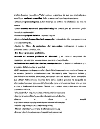 Manual del uso adecuado de la web