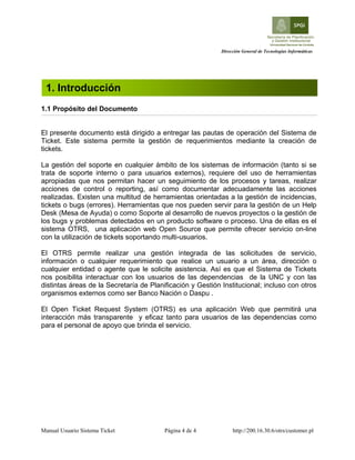 Manual del usuario del sistema otrs spygi-v2.0 | PDF