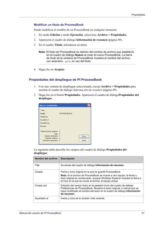 Manual del usuario de pi process book versión 3.1 | PDF