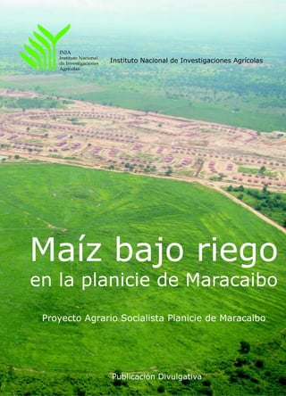 Publicación Divulgativa
Maíz bajo riego
en la planicie de Maracaibo
Proyecto Agrario Socialista Planicie de Maracaibo
Instituto Nacional de Investigaciones Agrícolas
 