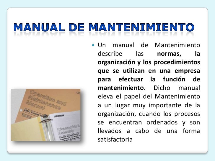 Manual de mantenimiento