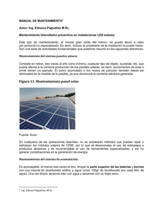 Mantenimiento de placas solares e instalaciones fotovoltaicas