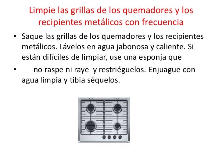 Manual de mantenimiento de la estufa de gas