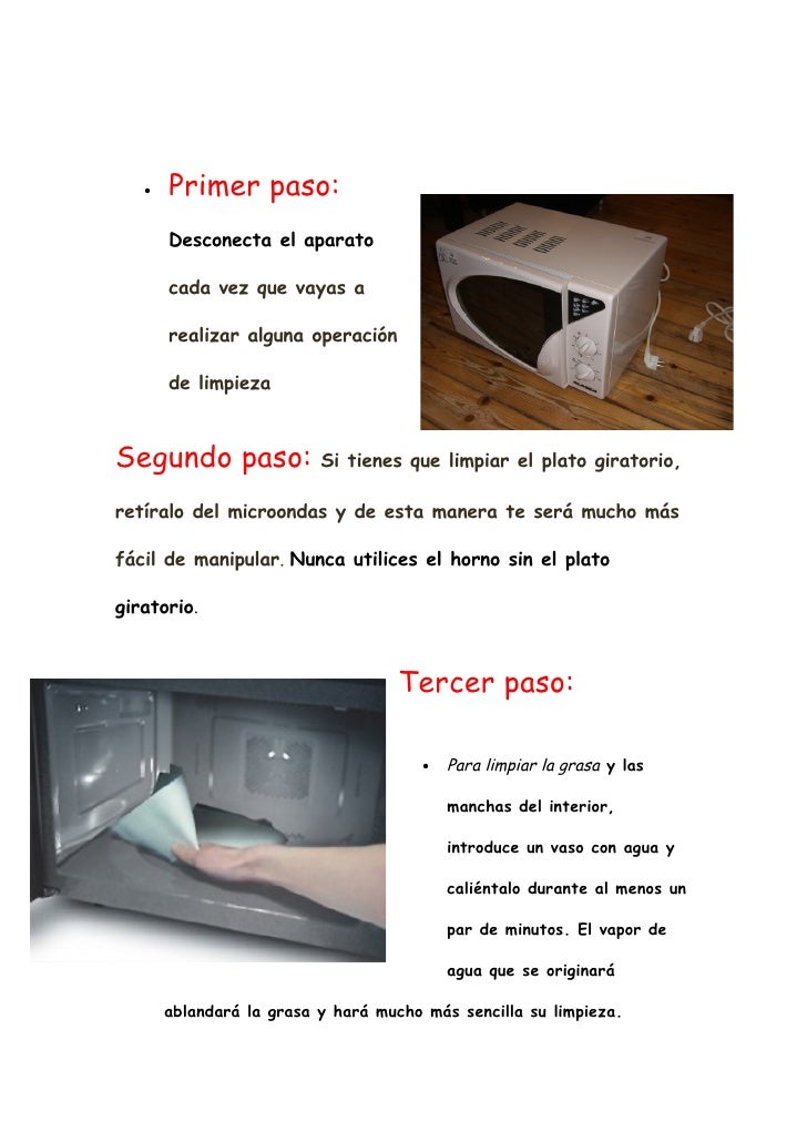 Manual de mantenimiento preventivo de un microondas
