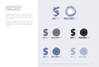 Manual de Marca - SIC TV Record TV Rondônia | PDF