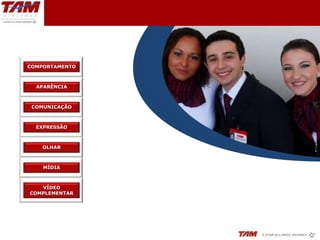 COMPORTAMENTO



  APARÊNCIA



 COMUNICAÇÃO



  EXPRESSÃO



    OLHAR



    MÍDIA



   VÍDEO
COMPLEMENTAR
 