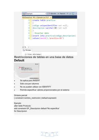 Manual de microsoft sql server full transact sql | PDF