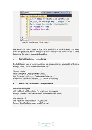 Manual de microsoft sql server full transact sql | PDF