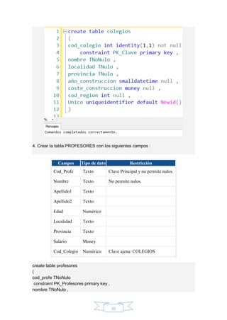 Manual de microsoft sql server full transact sql | PDF