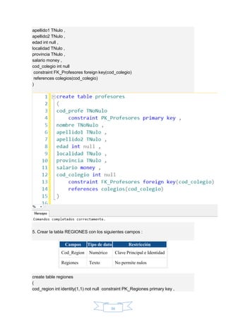 Manual de microsoft sql server full transact sql | PDF