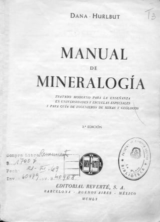 Manual de Mineralogía