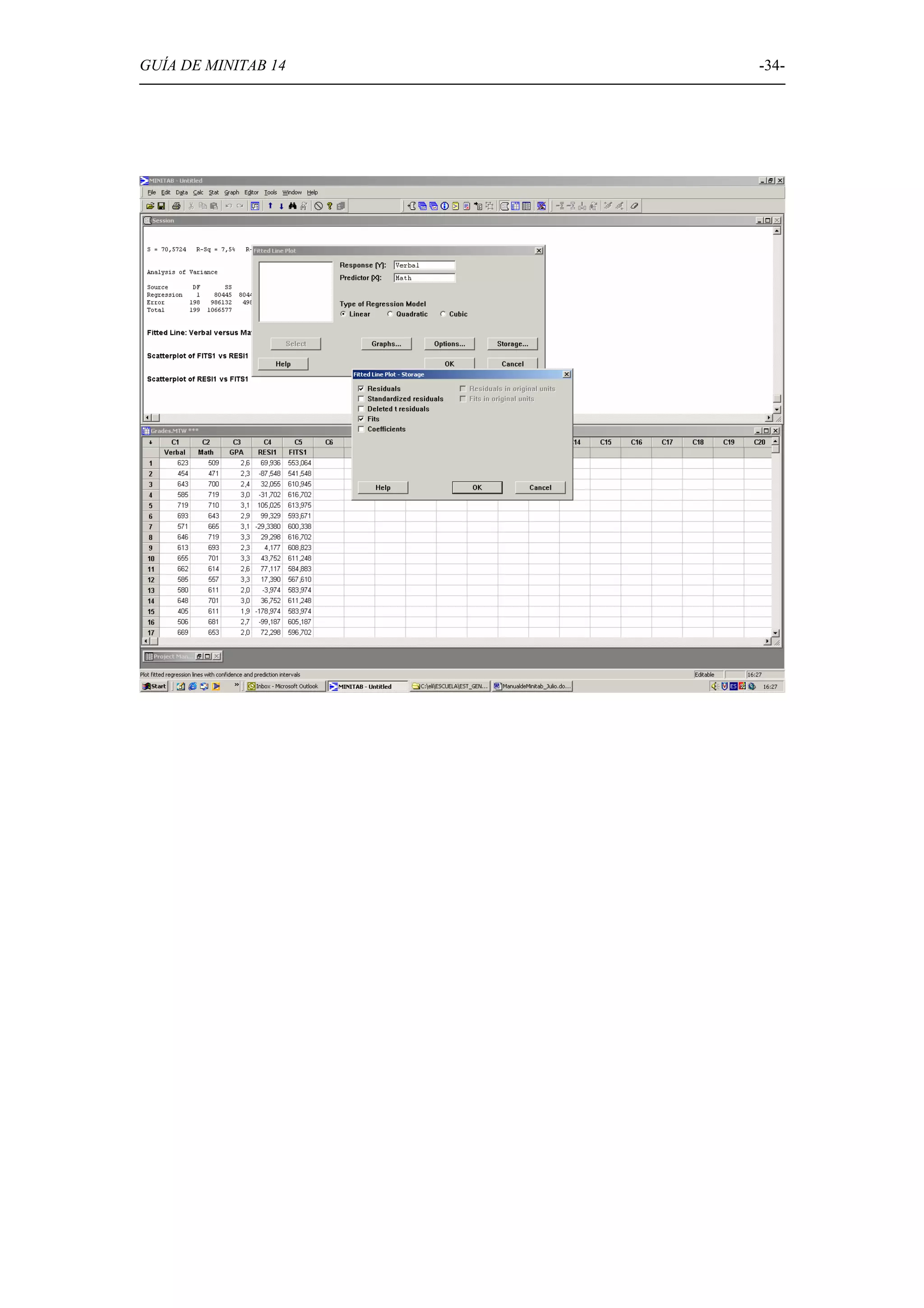 GUÍA DE MINITAB 14   -34-
 