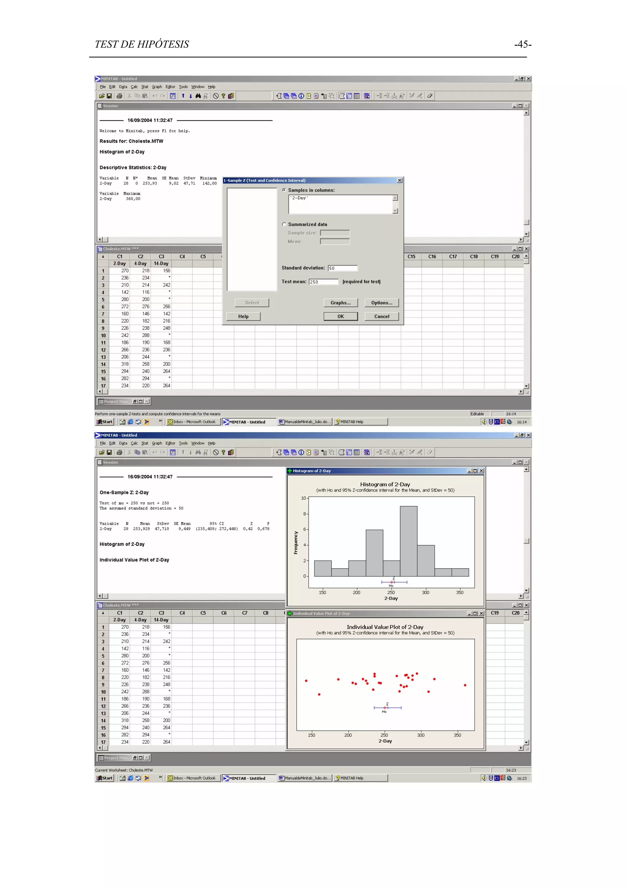 TEST DE HIPÓTESIS   -45-
 