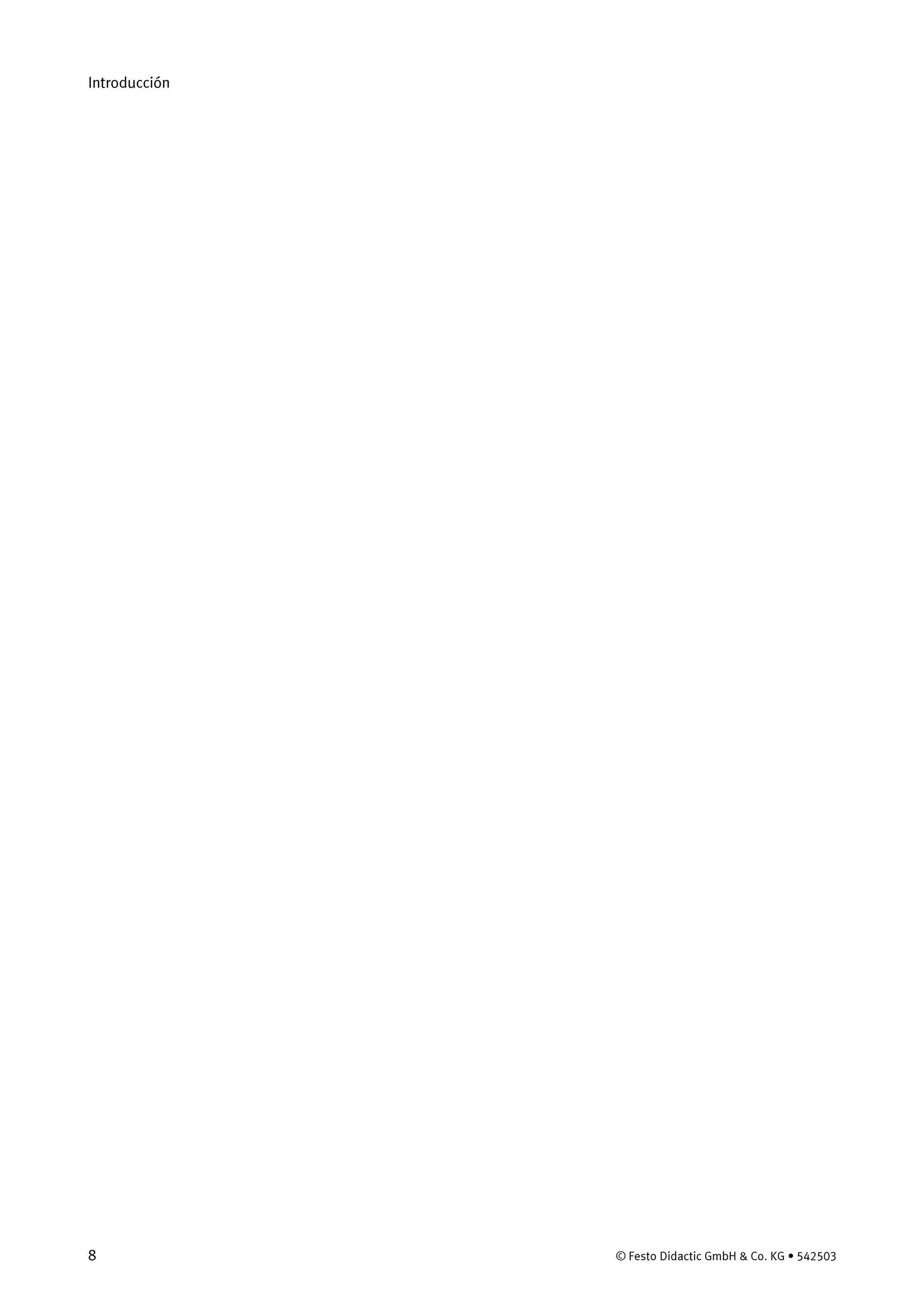 Introducción
8 © Festo Didactic GmbH & Co. KG • 542503
 