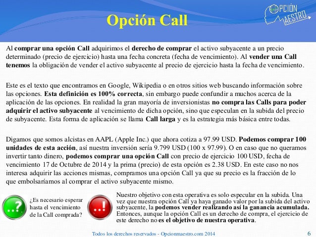 Ejemplos De Ejercicios De Opciones Financieras, Opciones