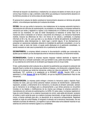 Manual de operacion aduanera