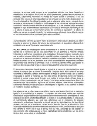 Manual de operacion aduanera