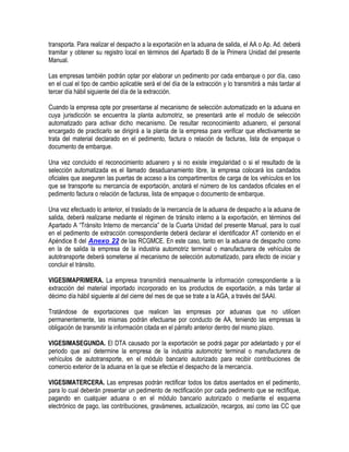 Manual de operacion aduanera