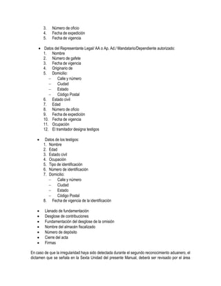 Manual de operacion aduanera