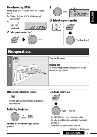 Manual de operacon de autoradio jvc | PDF