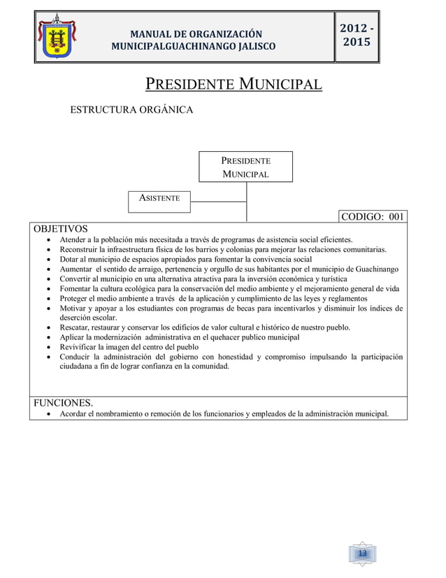 Manual De Organizacion 2012 2015 1