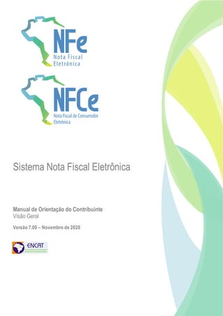 Sistema Nota Fiscal Eletrônica
Manual de Orientação do Contribuinte
Visão Geral
Versão 7.00 – Novembro de 2020
 