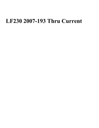 LF230 2007-193 Thru Current
 