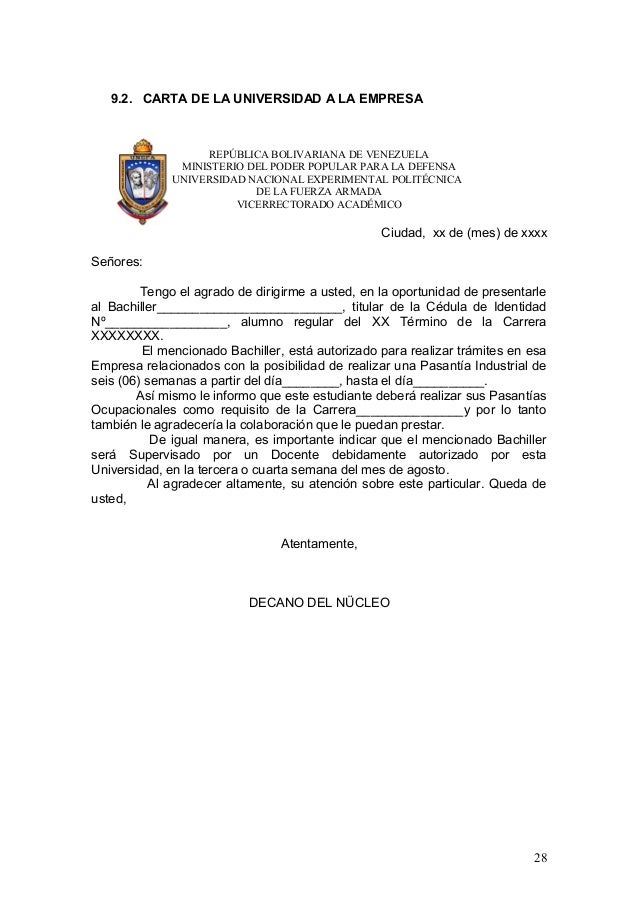 Manual de pasantias UNEFA Manual de pasantias UNEFA