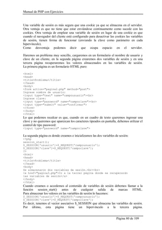 Manual de php con ejercicios | PDF