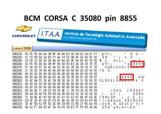 BCM CORSA C 35080 pin 8855
 