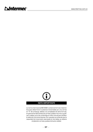 MANUAL DE POLEAS EN V INTERMEC | PDF
