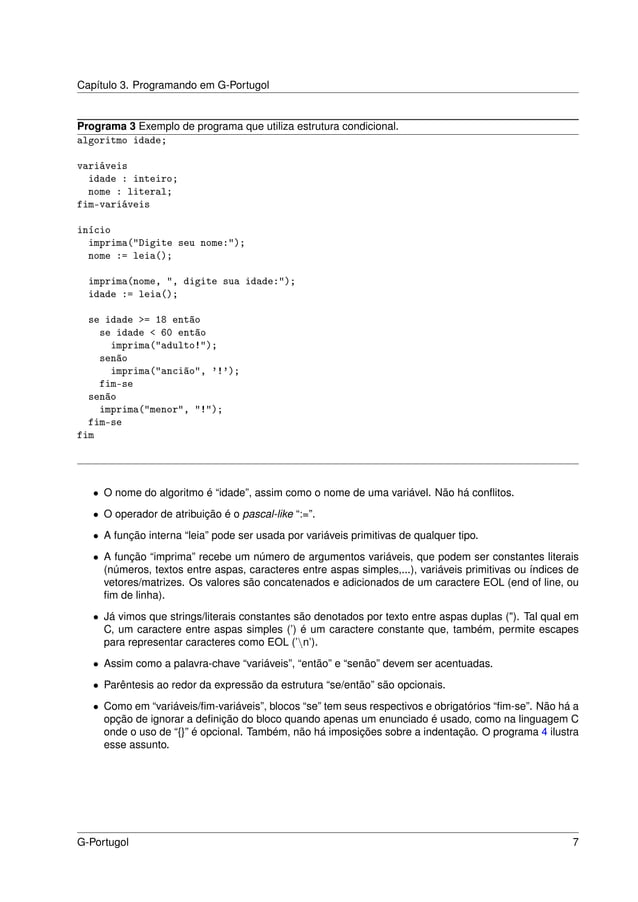 Portugol String Manual de portugol | PDF | Programming Languages | Computing