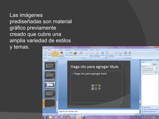 Las imágenes prediseñadas son material gráfico previamente creado que cubre una amplia variedad de estilos y temas. 
