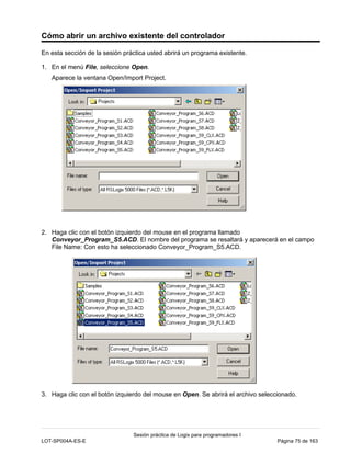 Manual de Practica Rslogix5000 para Programadores Nivel I _ LOT-SP004A ...