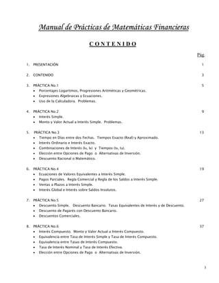 MANUAL DE PRÁCTICAS DE MATEMÁTICAS FINANCIERAS | PDF